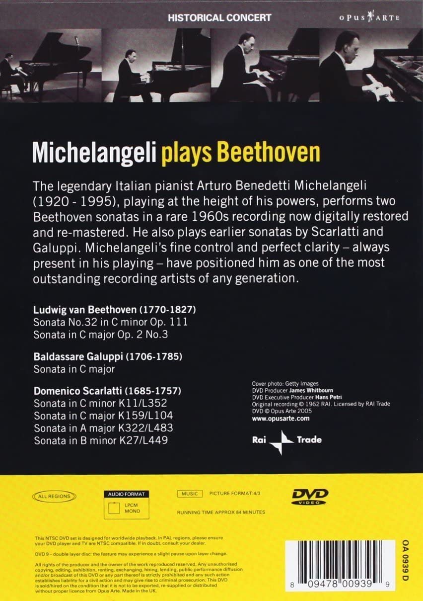 Michelangeli Plays Beethoven: Sonata op2 no3, Sonata 32 / Scarlatti / Galuppi - slide-1