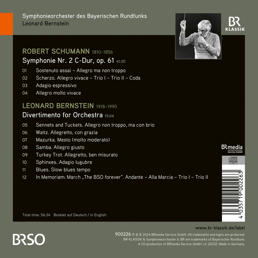 Schumann: Symphony No. 2; Bernstein: Divertimento  - slide-1