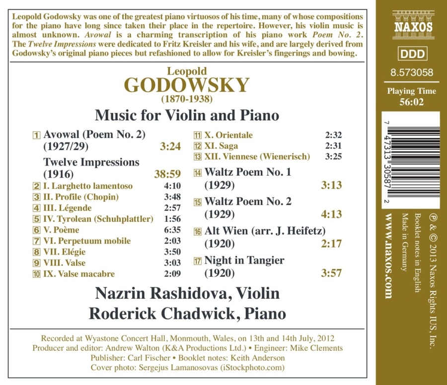 Godowsky: 12 Impressions, Avowal, Waltz Poems, Alt Wien - slide-1