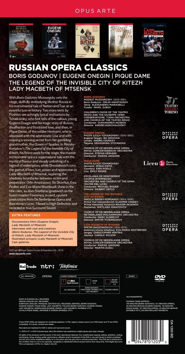 Russian Opera Classics : Lady Macbeth of Mtsensk, Legend of the Invisible City of Kitezh, Eugene Onegin, Pique Dame, Boris Godunov - slide-1
