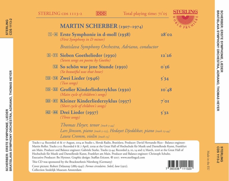 Scherber: Erste Symphonie; Lieder - slide-1