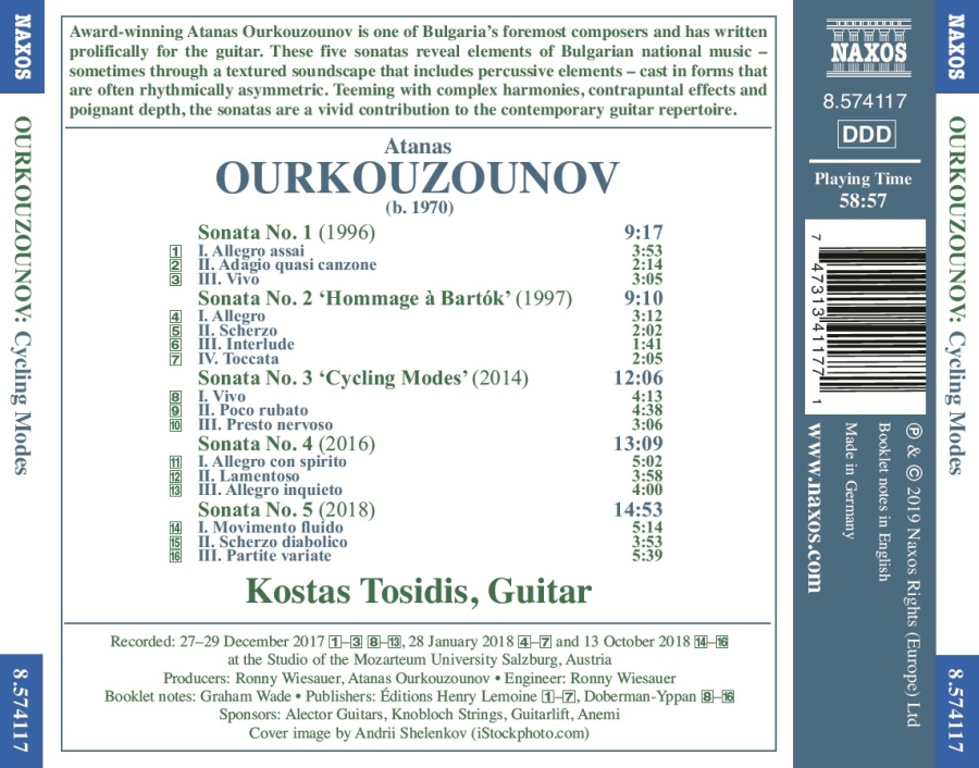 Ourkouzounov: Cycling Modes - Sonatas Nos. 1–5 - slide-1