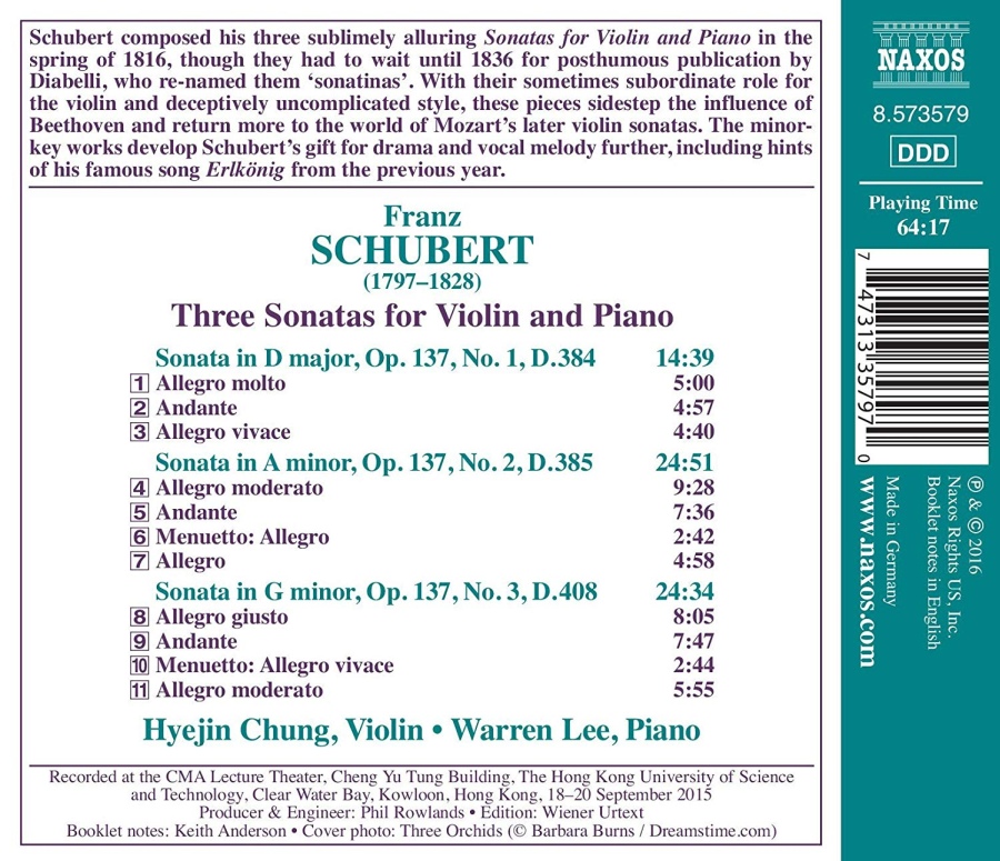 Schubert: Three Sonatas for Violin and Piano - slide-1