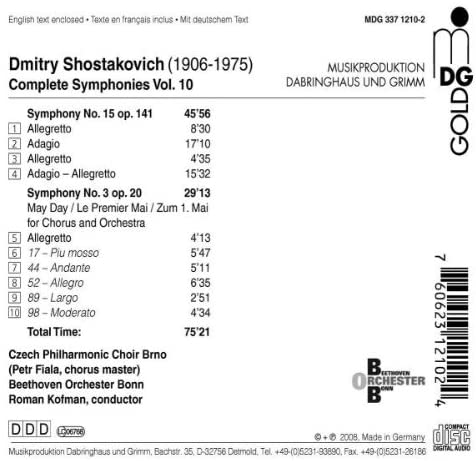 Shostakovich : Symphony no. 3 & 15 - slide-1