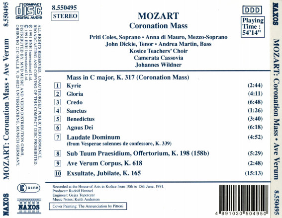 Mozart: Mass No. 16, 'Coronation Mass' / Exsultate, jubilate / Ave Verum Corpus - slide-1