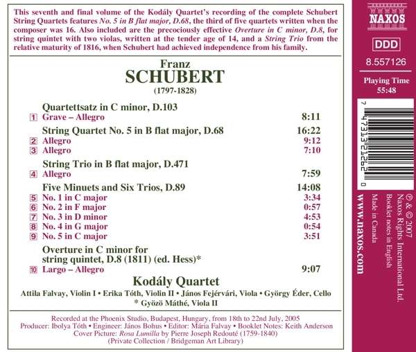 Schubert: Complete String Quartets Vol. 7 - slide-1