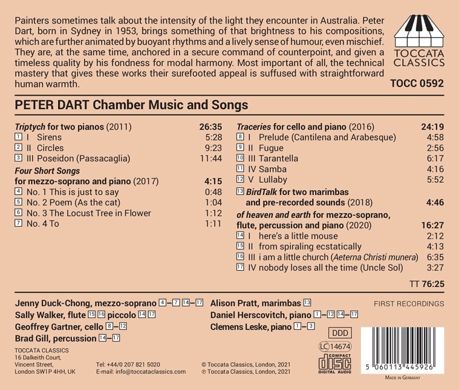 Dart: Chamber Music and Songs - slide-1