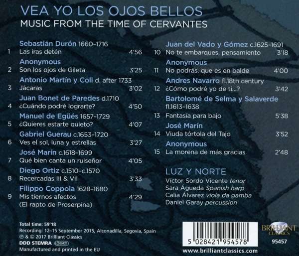 Vea yo los ojos bellos, Music from the Time of Cervantes - slide-1