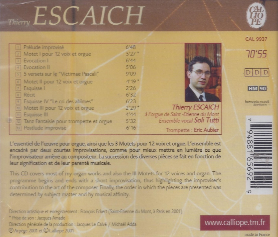 Escaich: Oeuvres pour orgue & Voix - slide-1