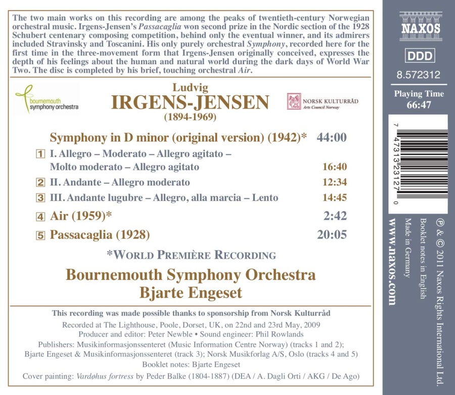 IRGENS-JENSEN: Symphony in D Minor; Air; Passacaglia - slide-1