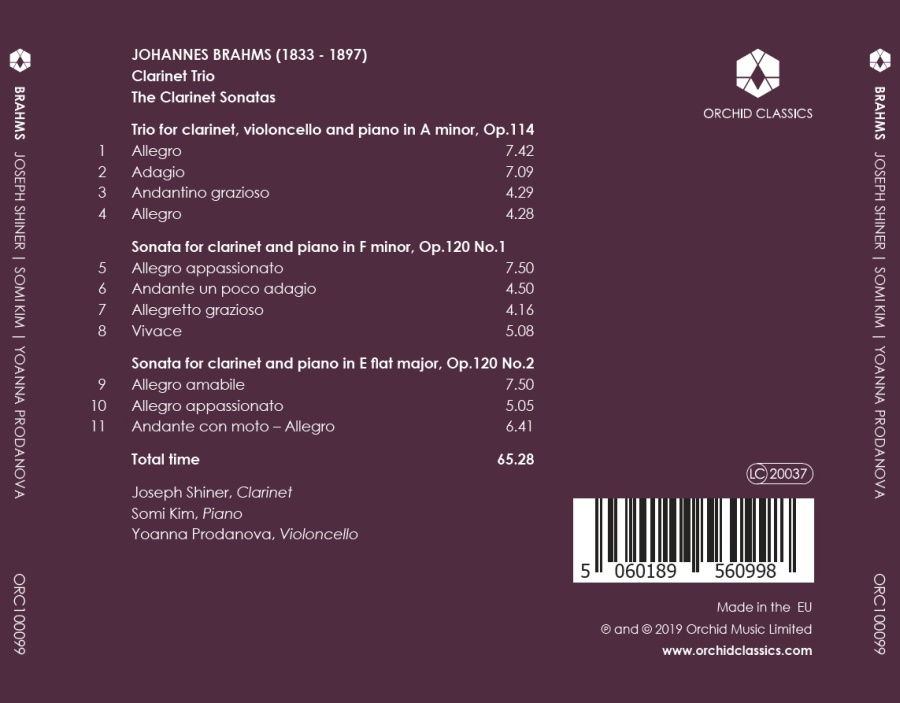 Brahms: Clarinet Trio; Clarinet Sonatas - slide-1