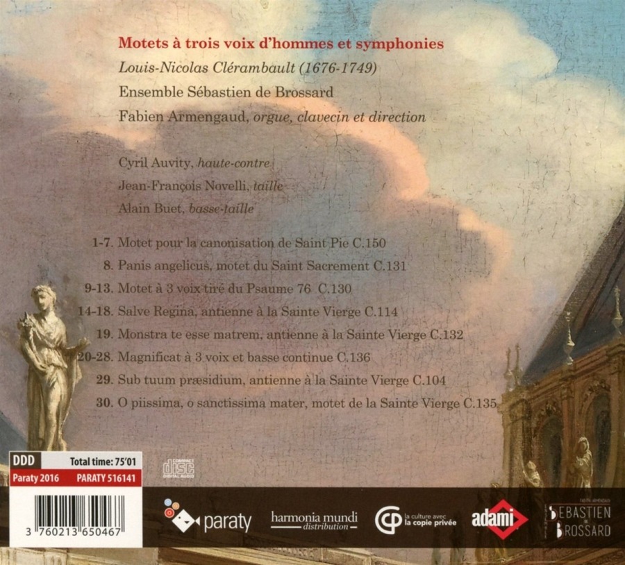 Clérambault: Motets à trois voix d’hommes et symphonies - slide-1