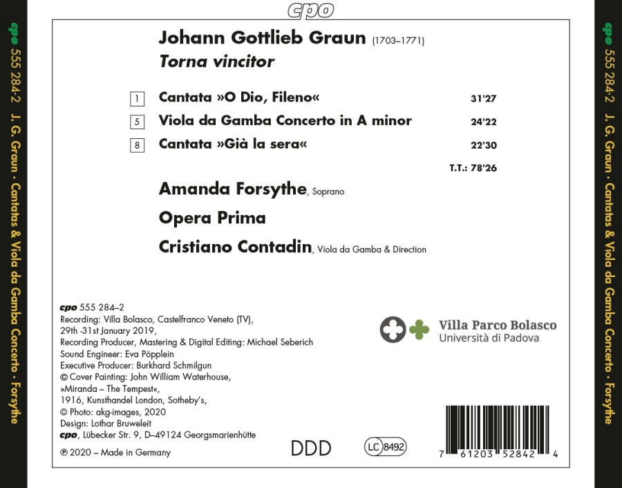 Graun: Cantatas & Viola da Gamba Concerto - slide-1