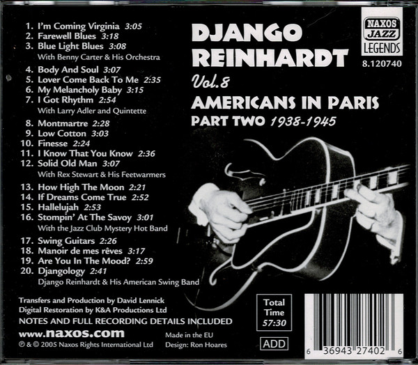 Django Reinhardt ‎– Americans In Paris Part Two, Vol. 8 1938 - 1945 - slide-1