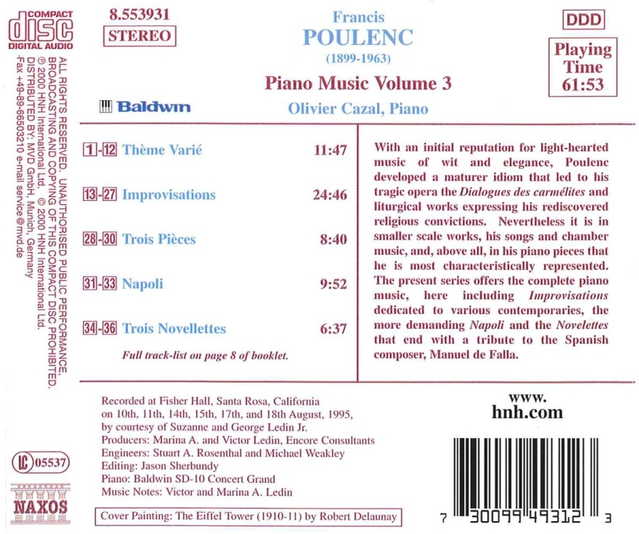 POULENC: Piano Music Vol. 3 - slide-1