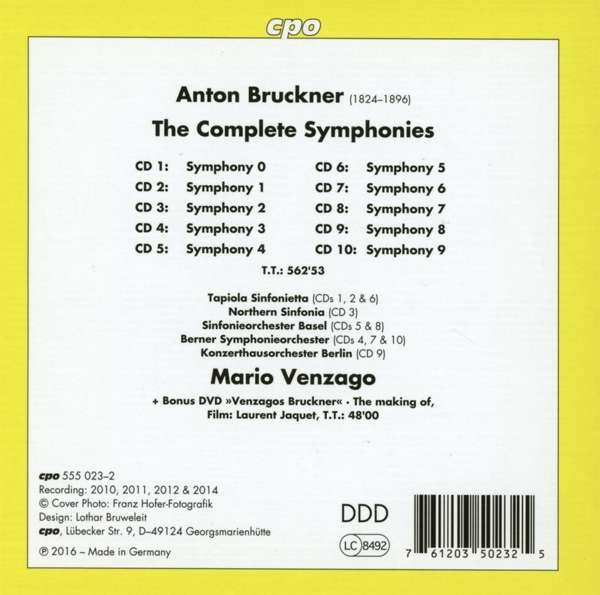 Bruckner: The Complete Symphonies & Bonus DVD - slide-1
