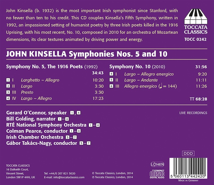 Kinsella: Symphonies Nos. 5 & 10 - slide-1