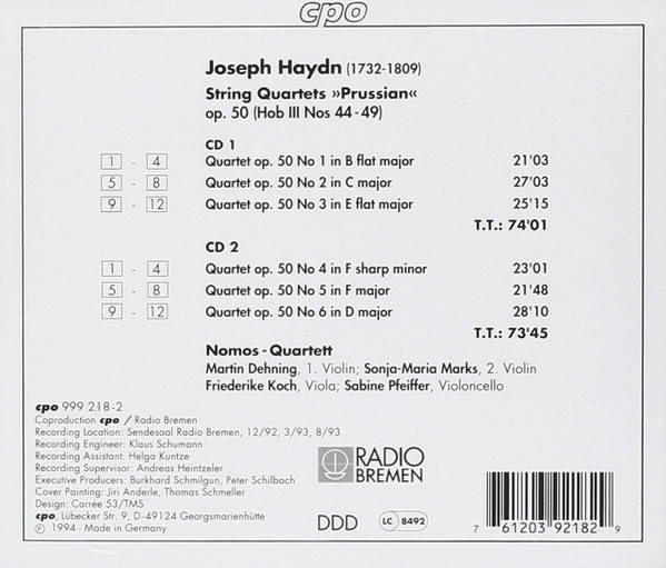 HAYDN: String quartets op.50  - slide-1