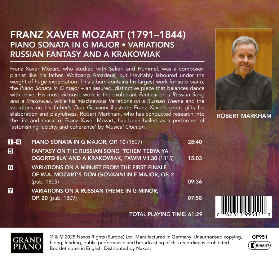 F.X. Mozart: Piano Sonata; Variations; Fantasy - slide-1