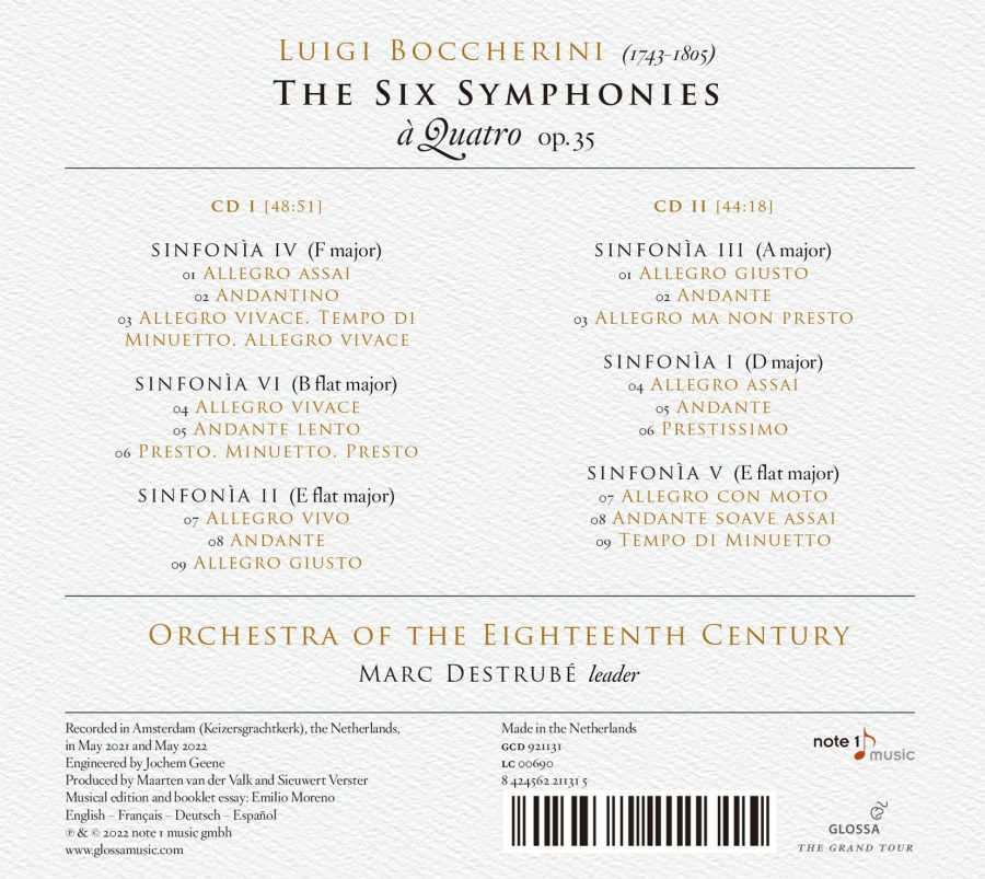 Boccherini: The Six Symphonies op. 35 - slide-1
