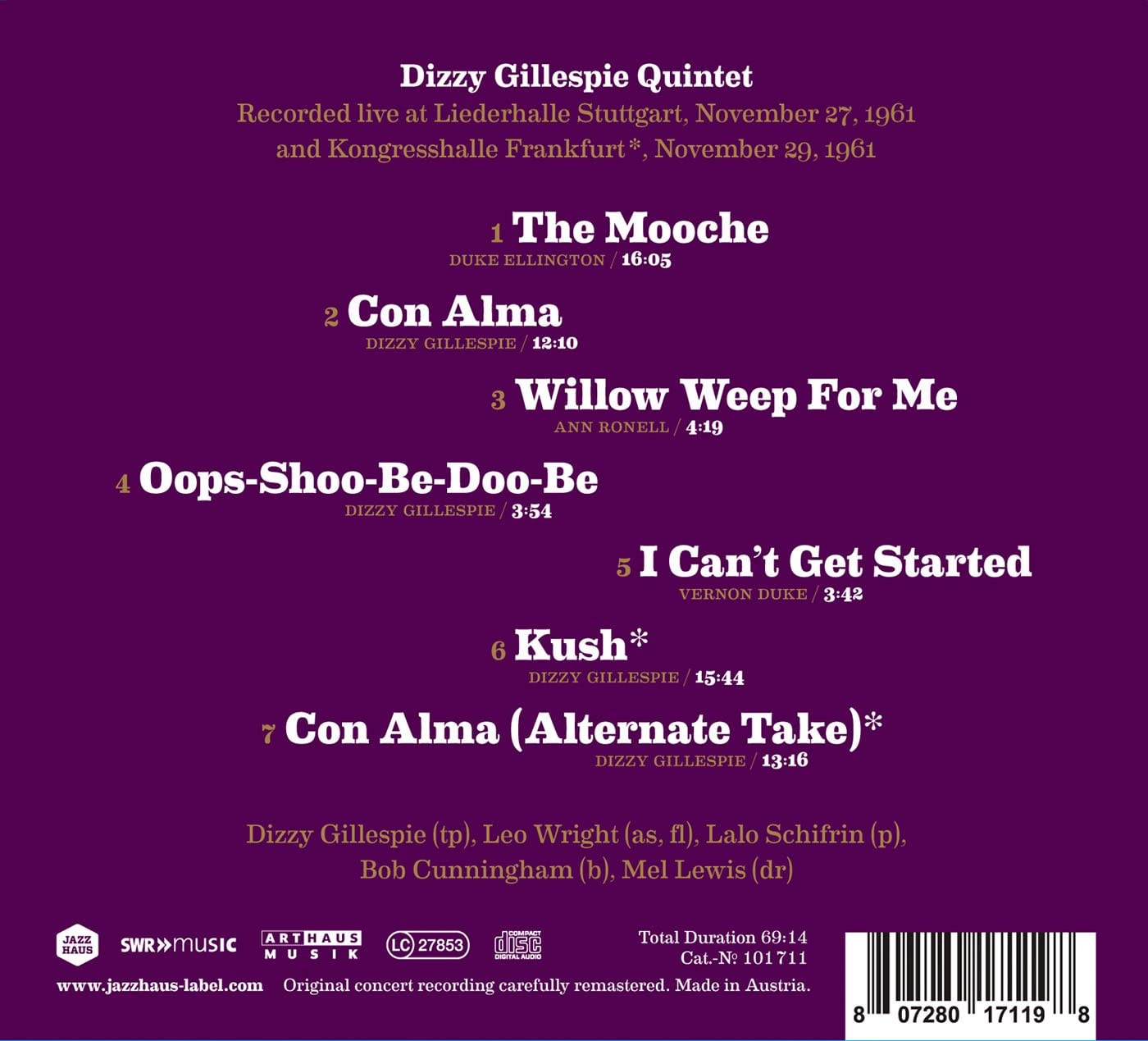 Legends Live - Dizzy Gillespie, Live at Stuttgart & Frankfurt 1961 - slide-1