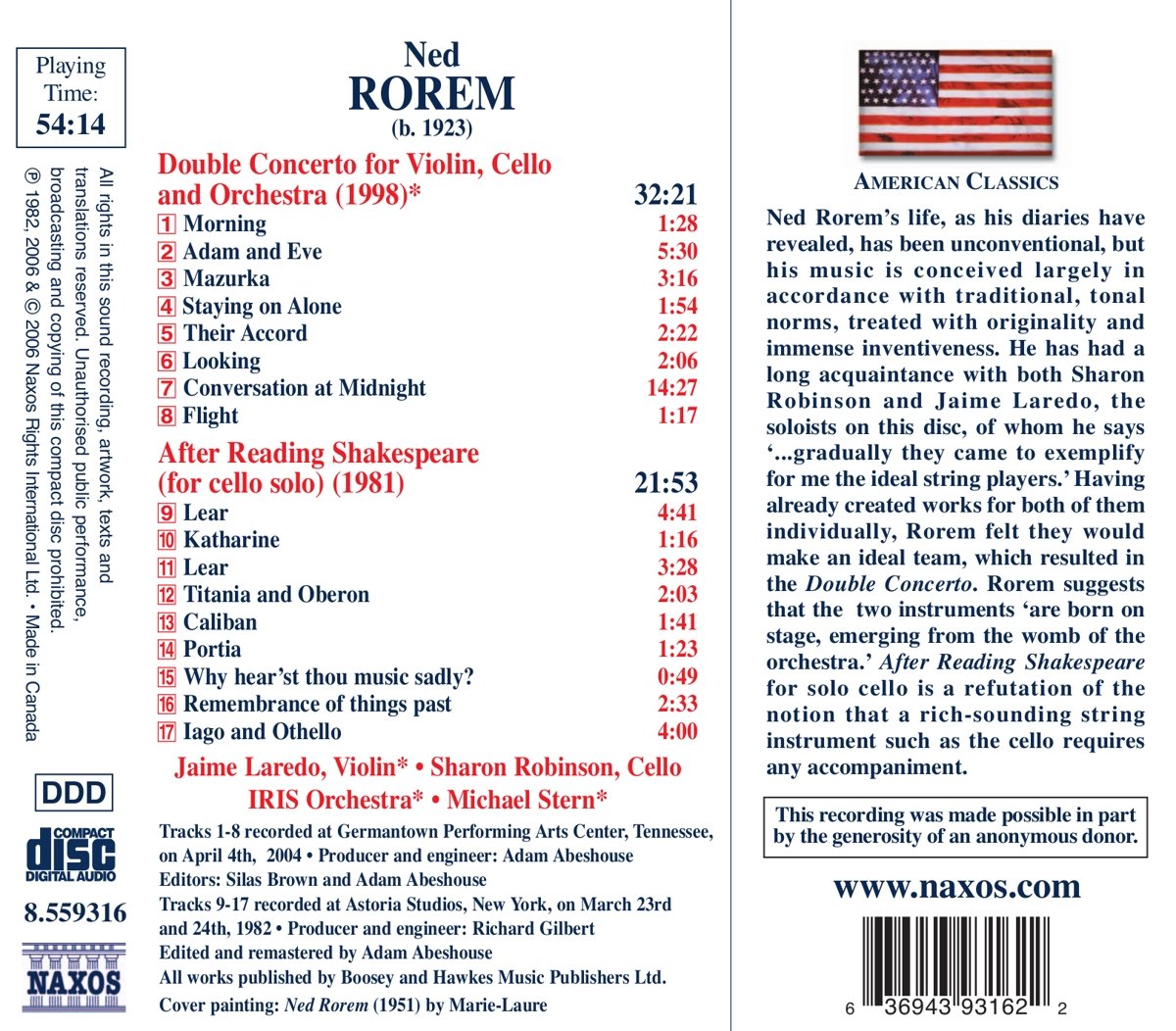 ROREM: Double Concerto; After Reading Shakespeare - slide-1