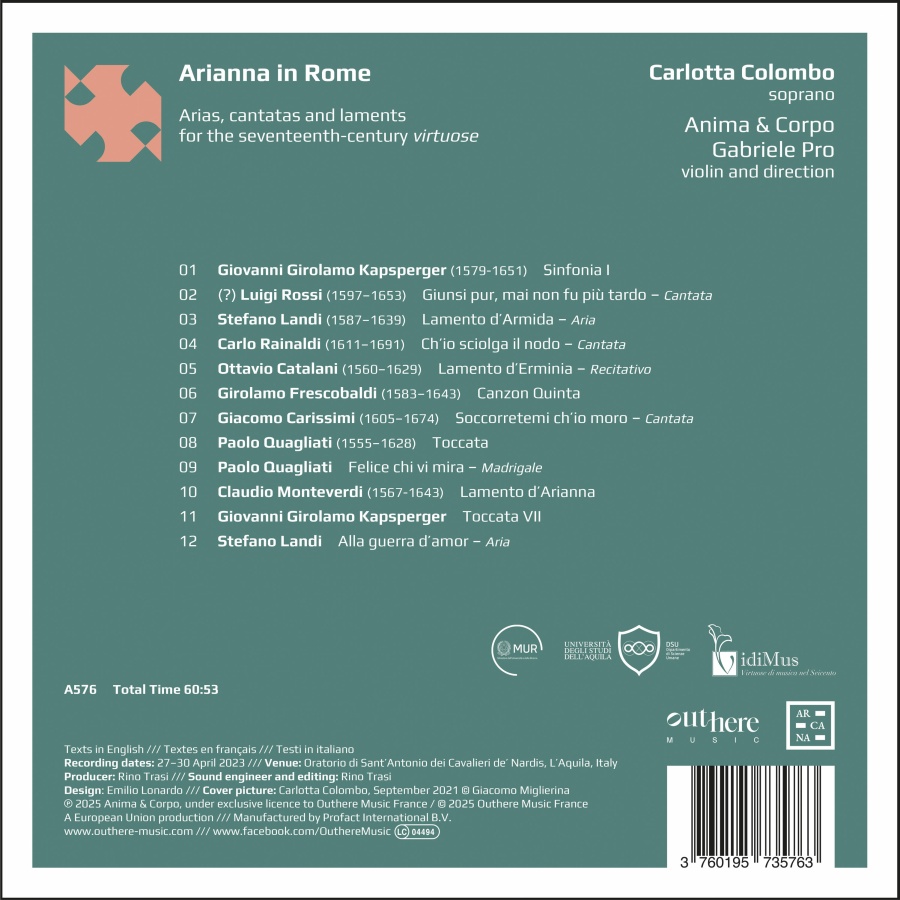 Arianna in Rome - Arias, cantatas and laments - slide-1