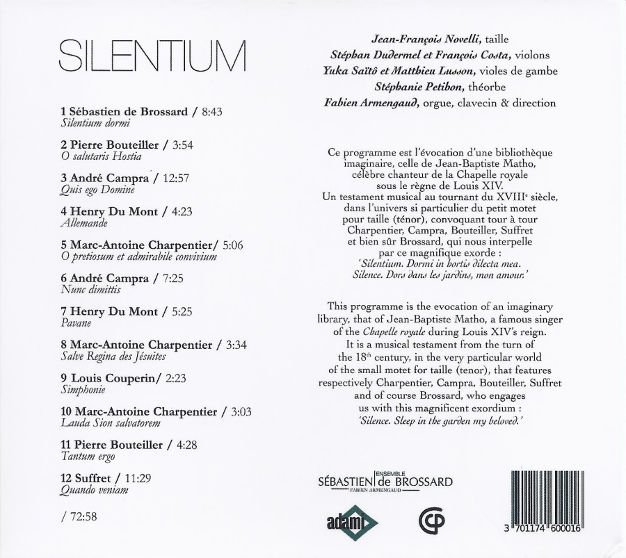 Silentium - Motets pour taille - slide-1