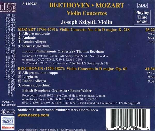 Beethoven: Violin Concerto / Mozart: Violin Concerto No 4 - slide-1