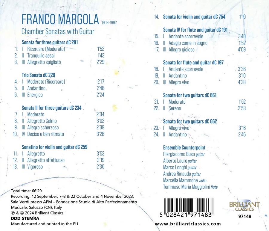 Margola: Chamber Sonatas with Guitar - slide-1