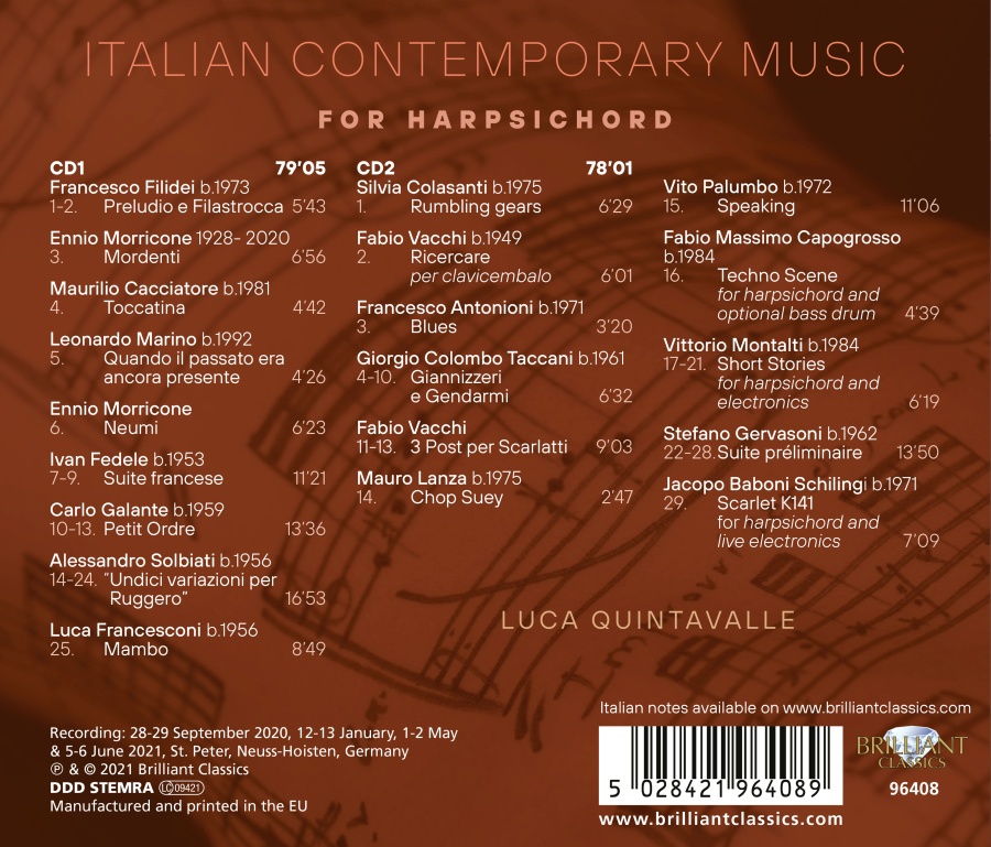 Italian Contemporary Music for Harpsichord - slide-1