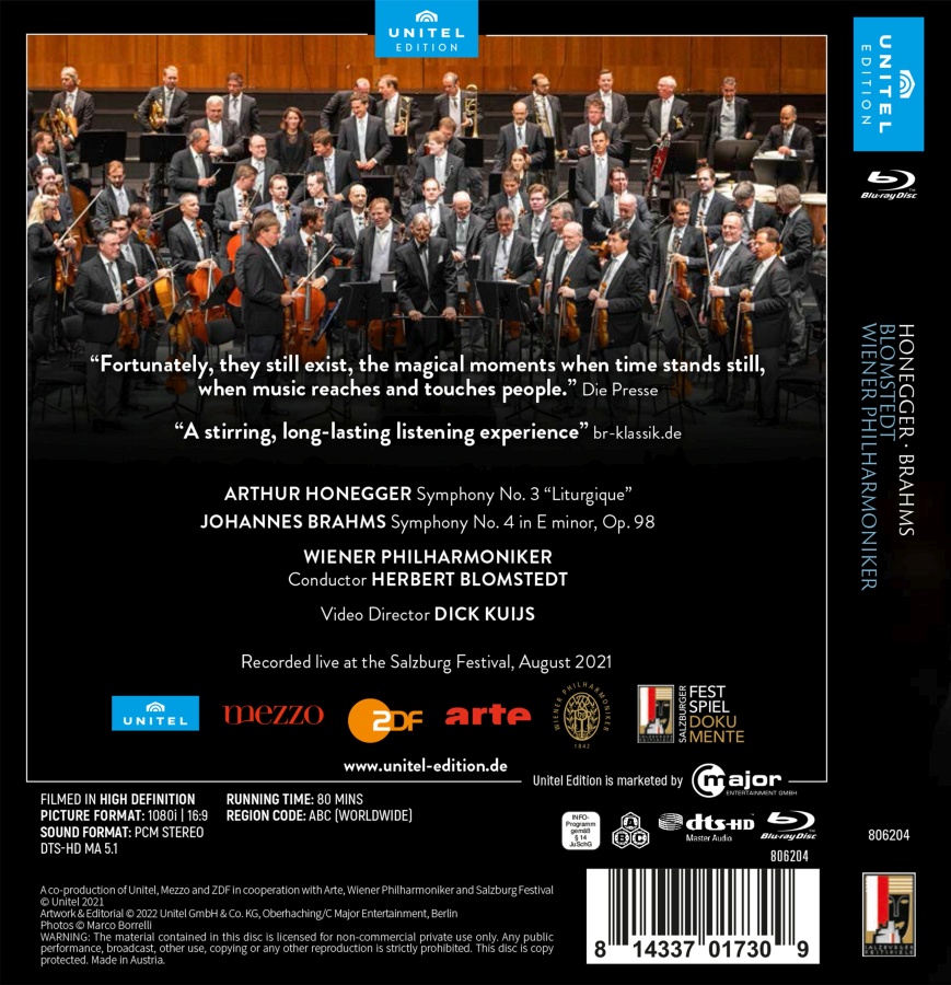 Honegger: Symphony No. 3; Brahms: Symphony No. 4 - slide-1