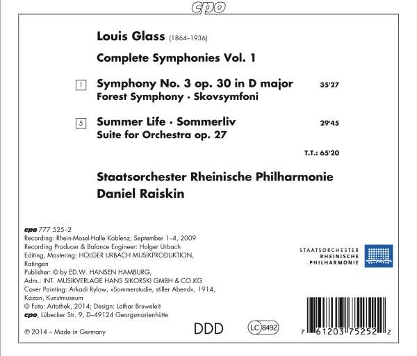 Glass, Louis: Symphony No. 3; Summer Life - slide-1