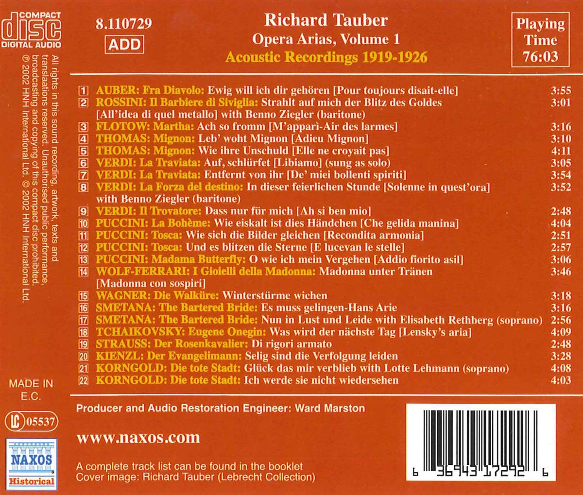 Richard Tauber - Opera Arias Vol.1 - slide-1