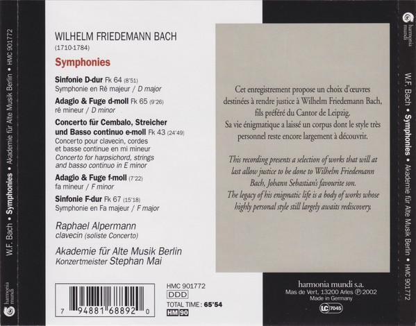 W.F. Bach: Symphonies - slide-1