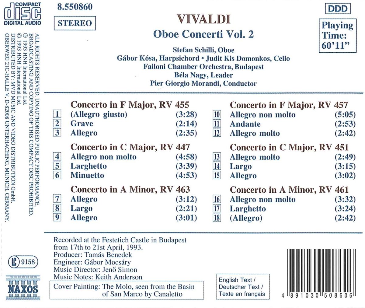 VIVALDI: Oboe Concerti vol. 2 - slide-1