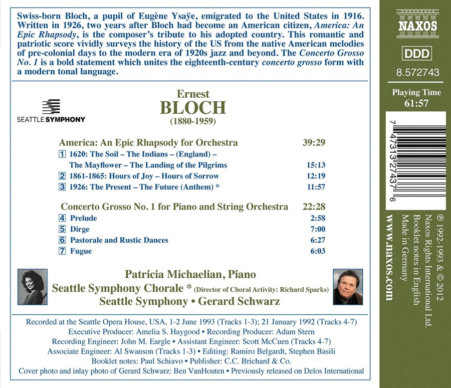 Bloch: America, Concerto grosso No. 1 for Piano and String Orchestra - slide-1