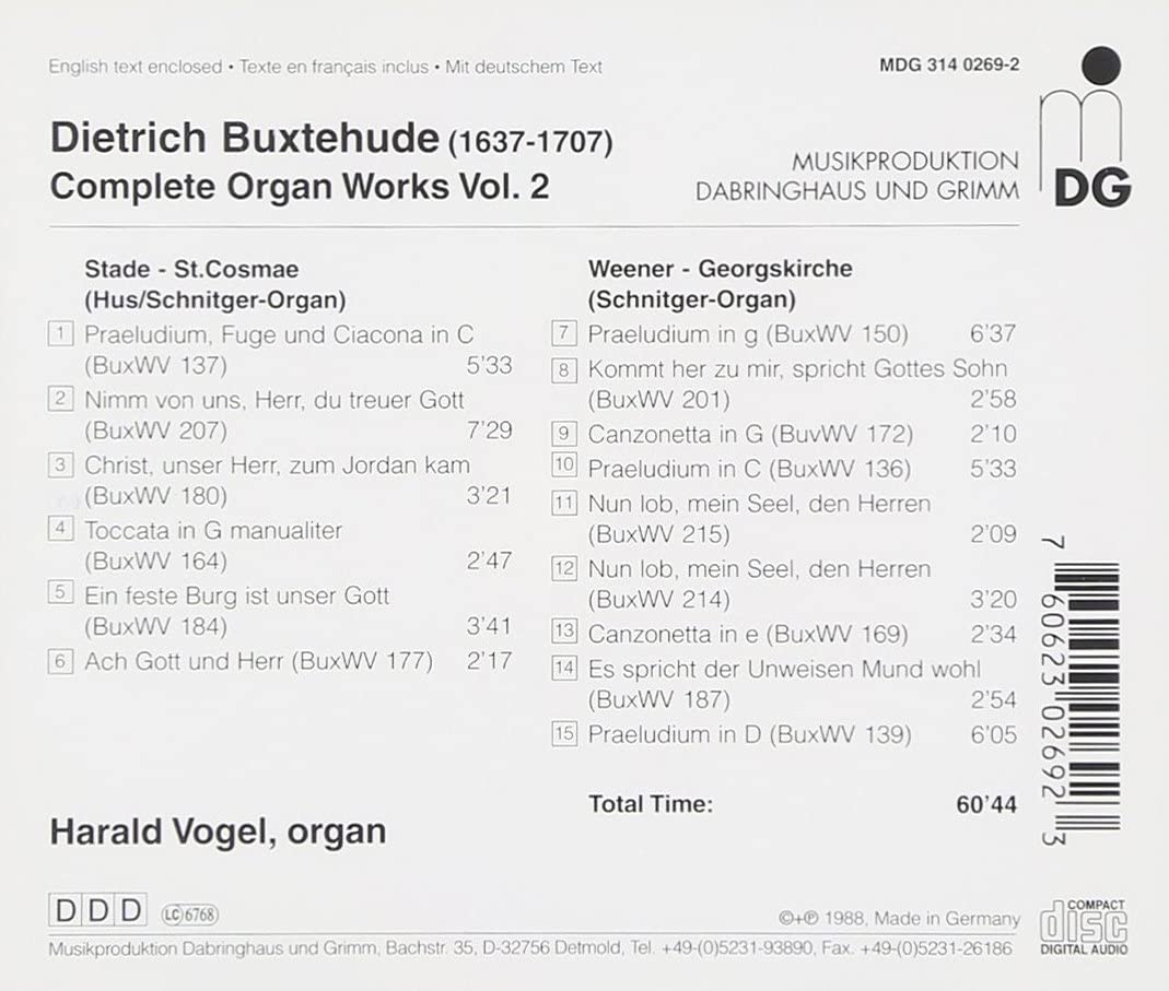 Buxtehude: Complete Organ Works vol. 2 - slide-1