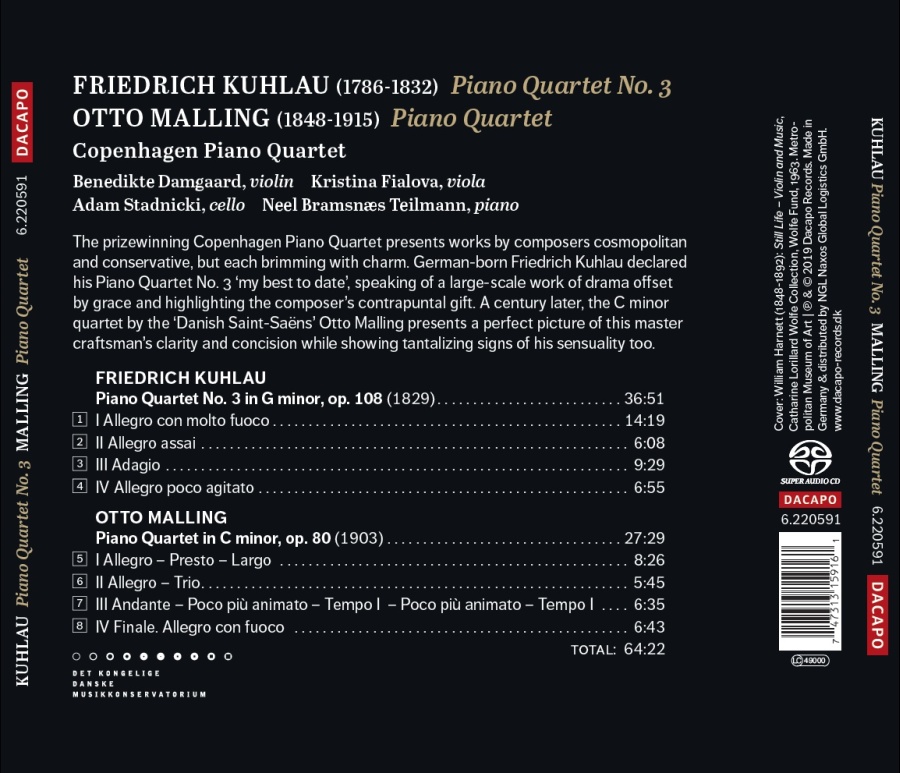 Kuhlau: Piano Quartet No. 3; Malling: Piano Quartet - slide-1