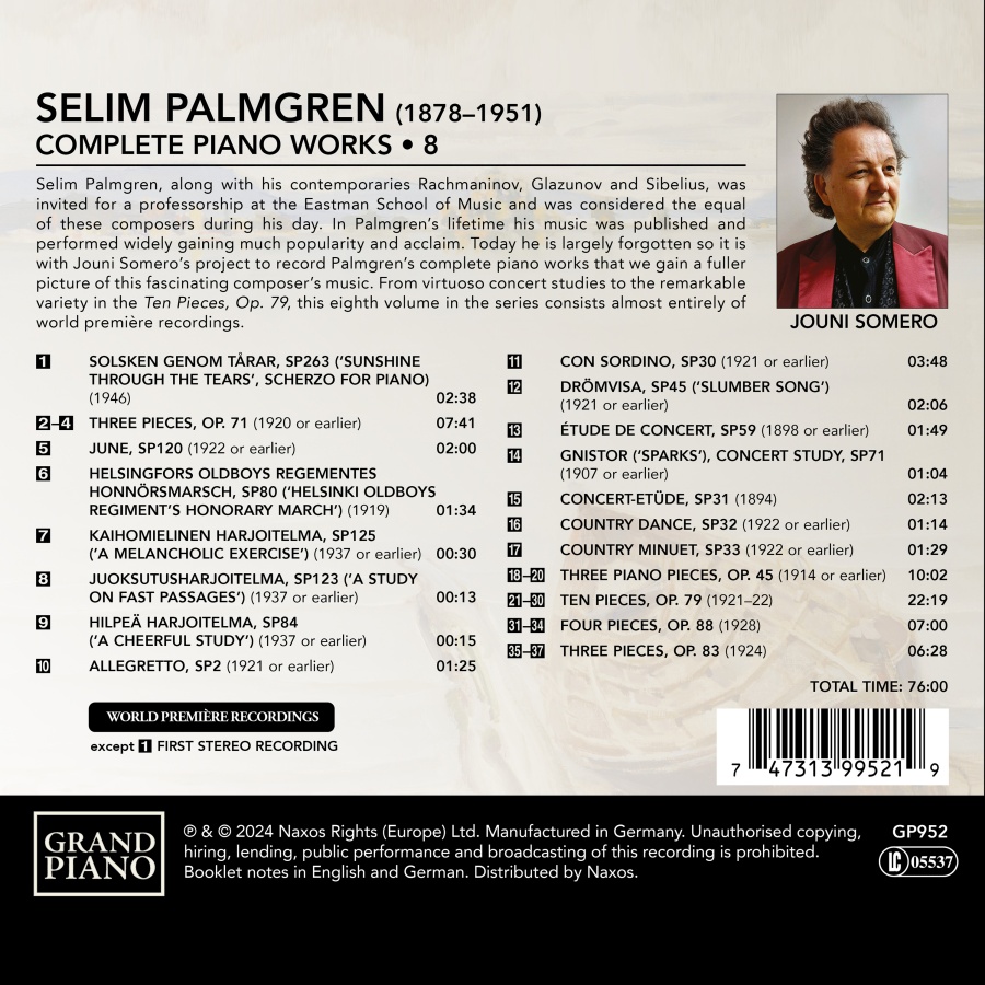 Palmgren: Complete Piano Works Vol. 8 - slide-1