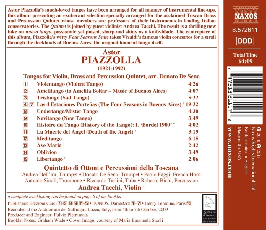 Piazzolla: Tangos for Violin, Brass and Percussion - slide-1