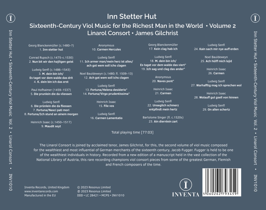 Inn Stetter Hut - Sixteenth-Century Viol Music Vol. II - slide-1
