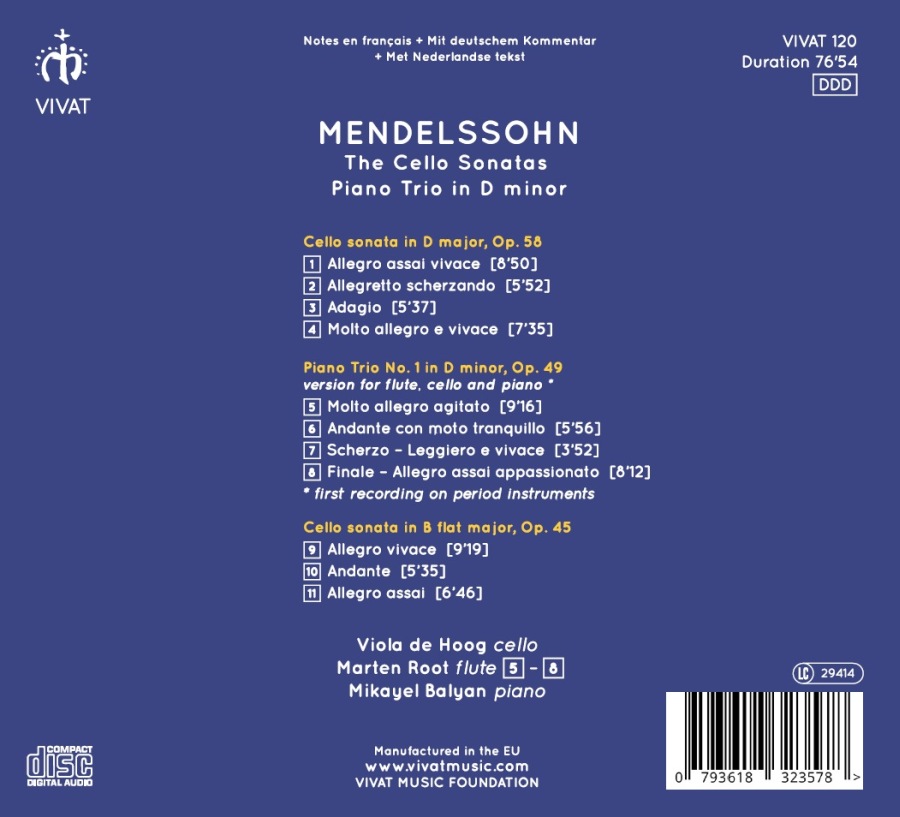 Mendelssohn: Cello Sonatas - slide-1