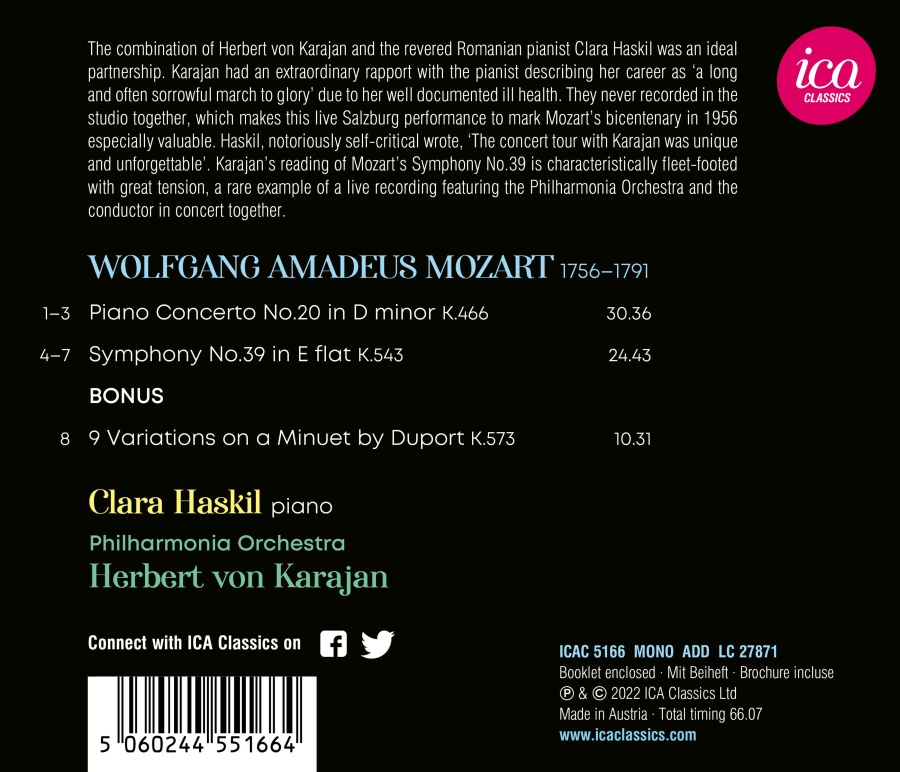 Mozart: Piano Concerto No. 20, Symphony No. 39, Variations - slide-1