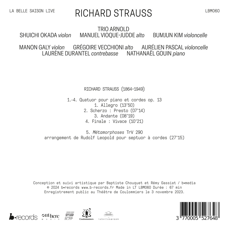 Strauss: Quatuor; Metamorphoses - slide-1