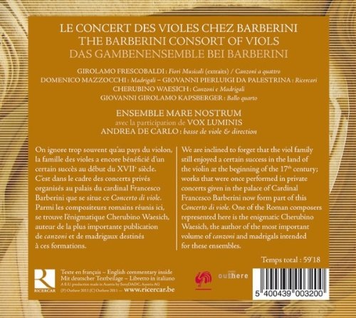 Il concerto delle Viole Barberini - Frescobaldi, Palestrina, Mazzocchi, Kapsberger - slide-1