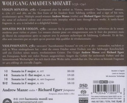 Mozart: Violin Sonatas, 1781 - slide-1