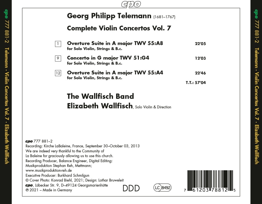 Telemann: Complete Violin Concertos Vol. 7 - slide-1