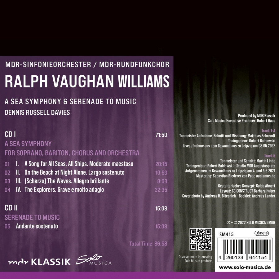 Vaughan Williams: A Sea Symphony & Serenade to Music - slide-1