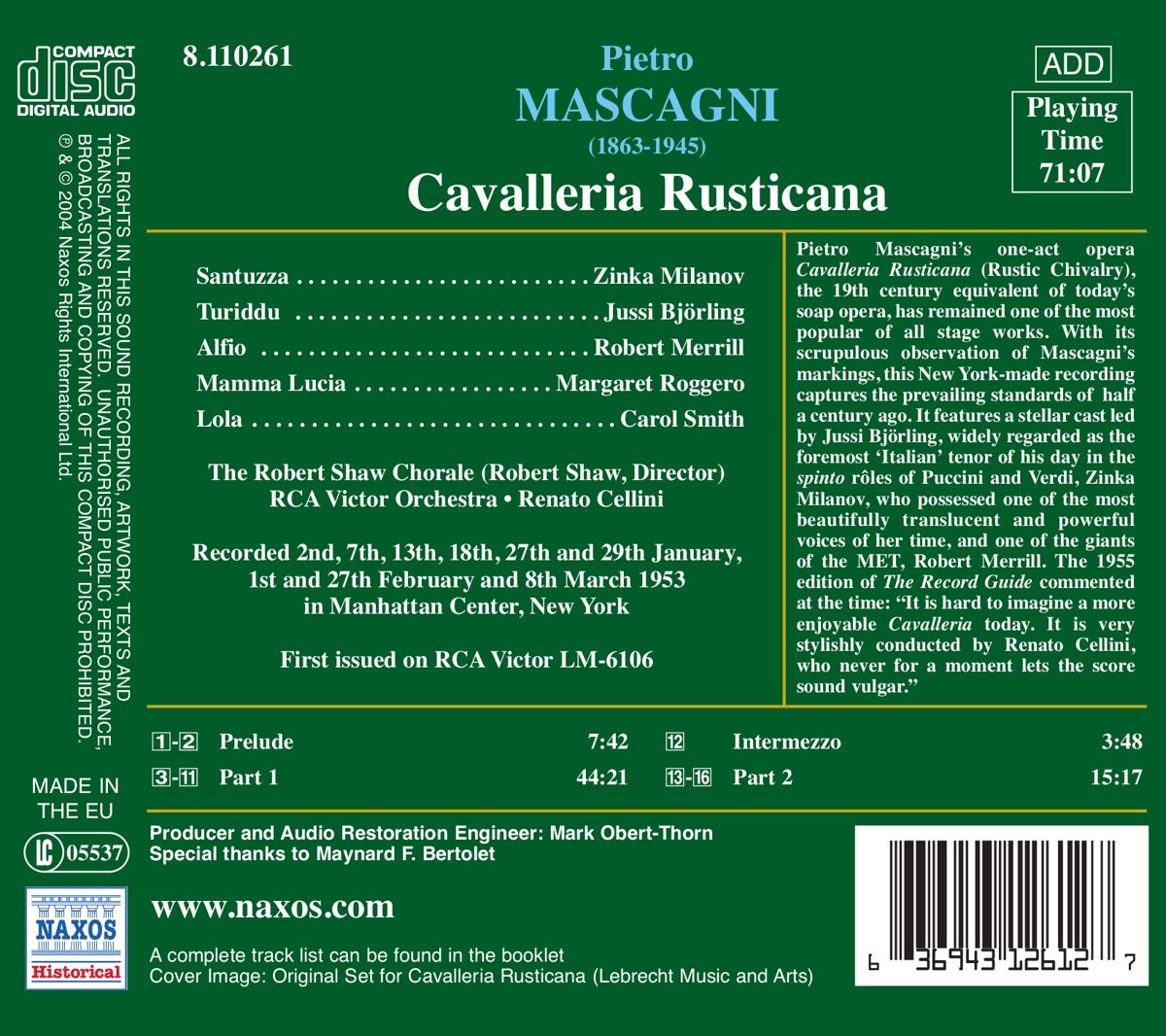 MASCAGNI: Cavalleria Rusticana - slide-1